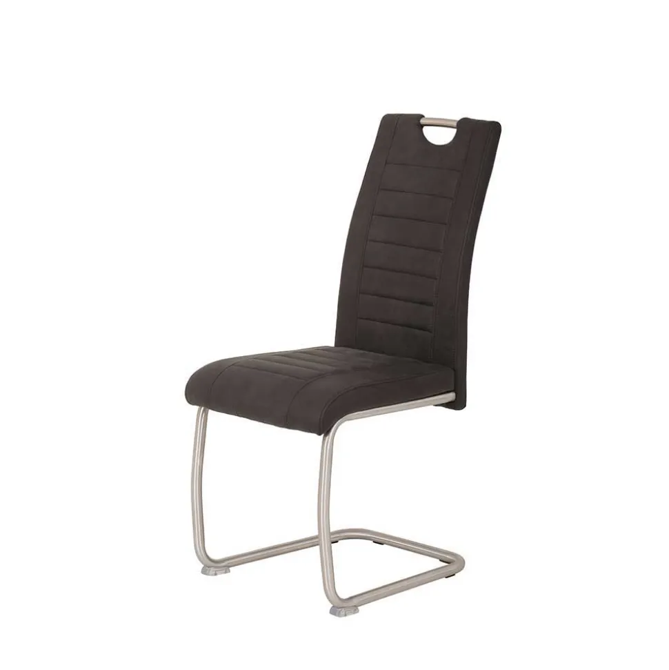 Esszimmer Schwingstuhl in Anthrazit - Zenca (Set)