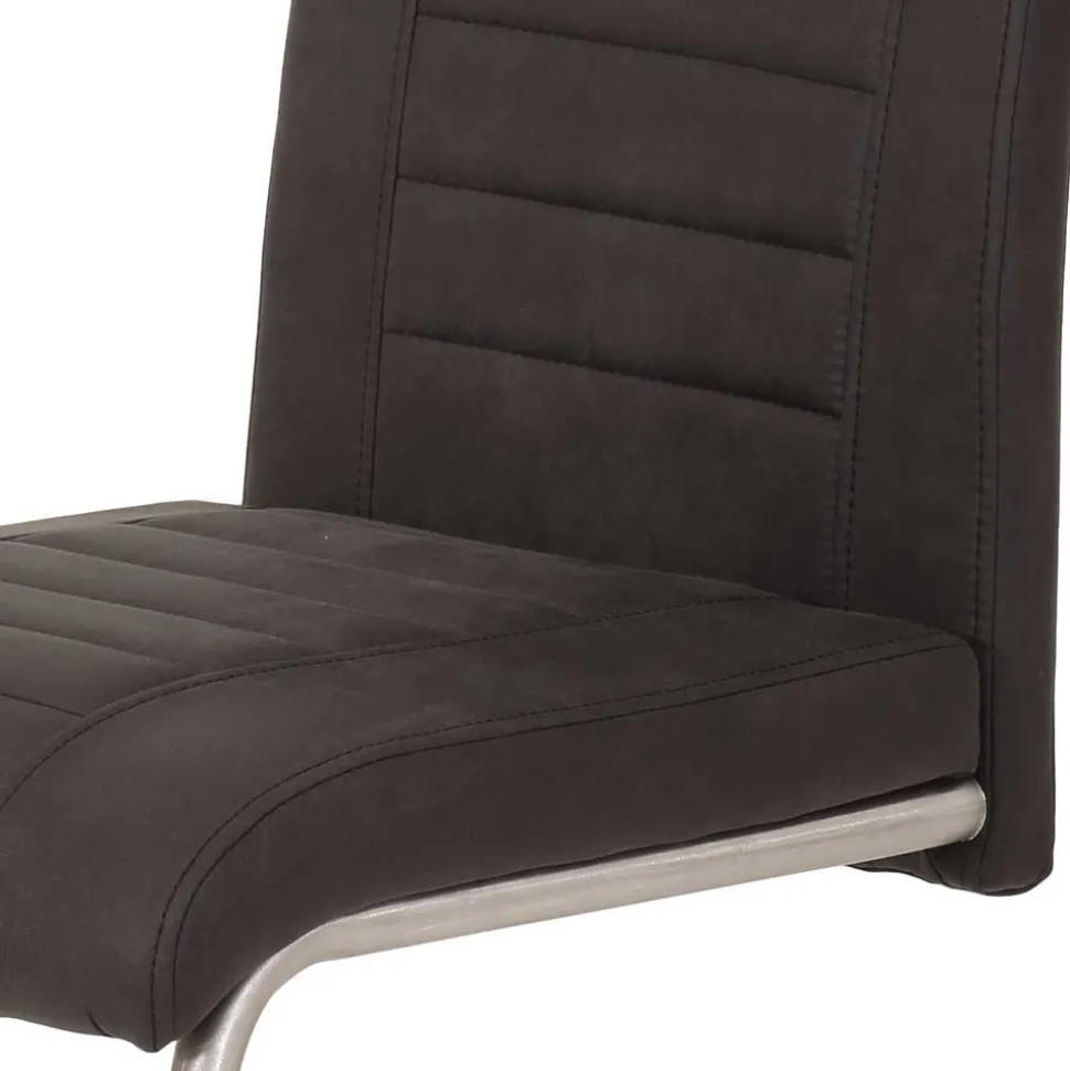 Esszimmer Schwingstuhl in Anthrazit - Zenca (Set)