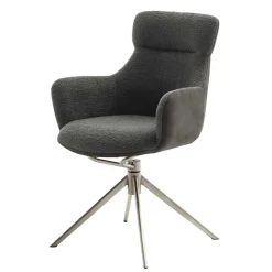 Esszimmer Sesselstuhl in Anthrazit - Prising (2er Set)