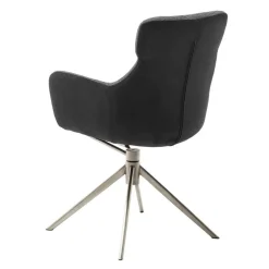 Esszimmer Sesselstuhl in Anthrazit - Prising (2er Set)