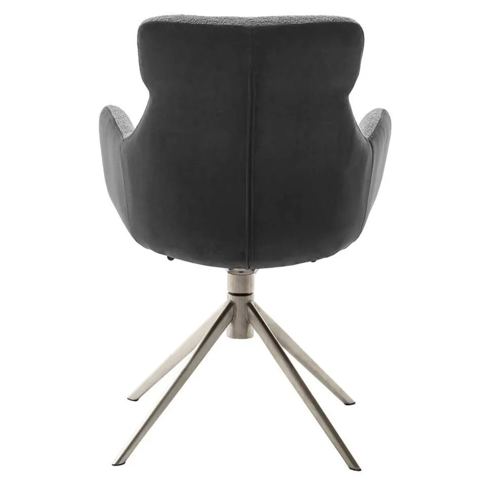 Esszimmer Sesselstuhl in Anthrazit - Prising (2er Set)