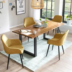 Esszimmer Sitzgruppe für vier Personen - Yoleans (fünfteilig)