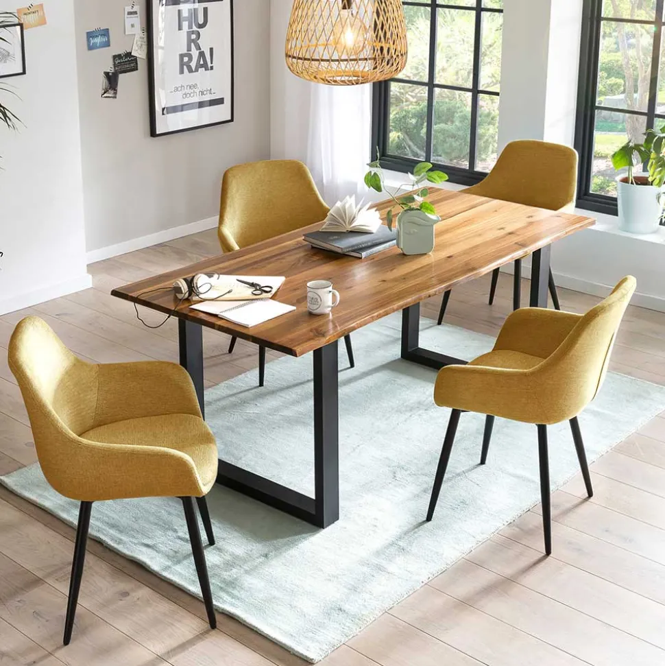 Esszimmer Sitzgruppe für vier Personen - Yoleans (fünfteilig)