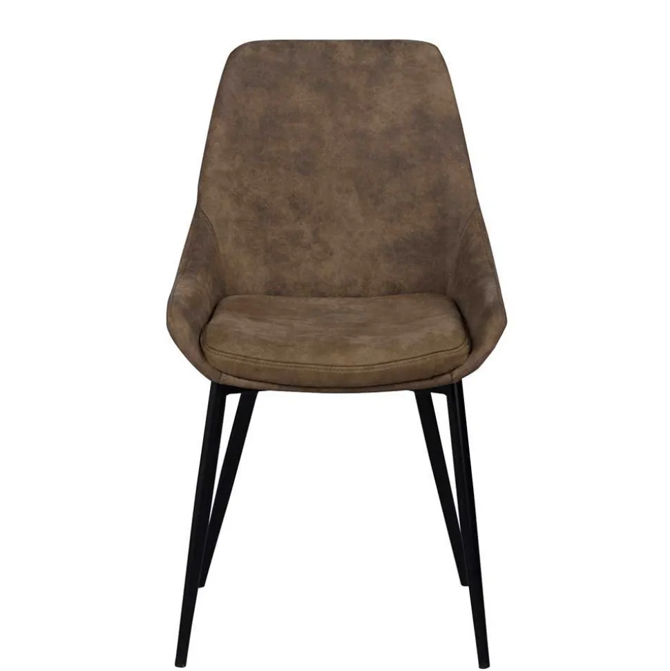 Esszimmer Sitzgruppe in Braun & Schwarz - Elizabeth (siebenteilig)