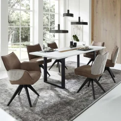 Esszimmer Sitzgruppe mit sechs Sitzplätzen - Niam (siebenteilig)