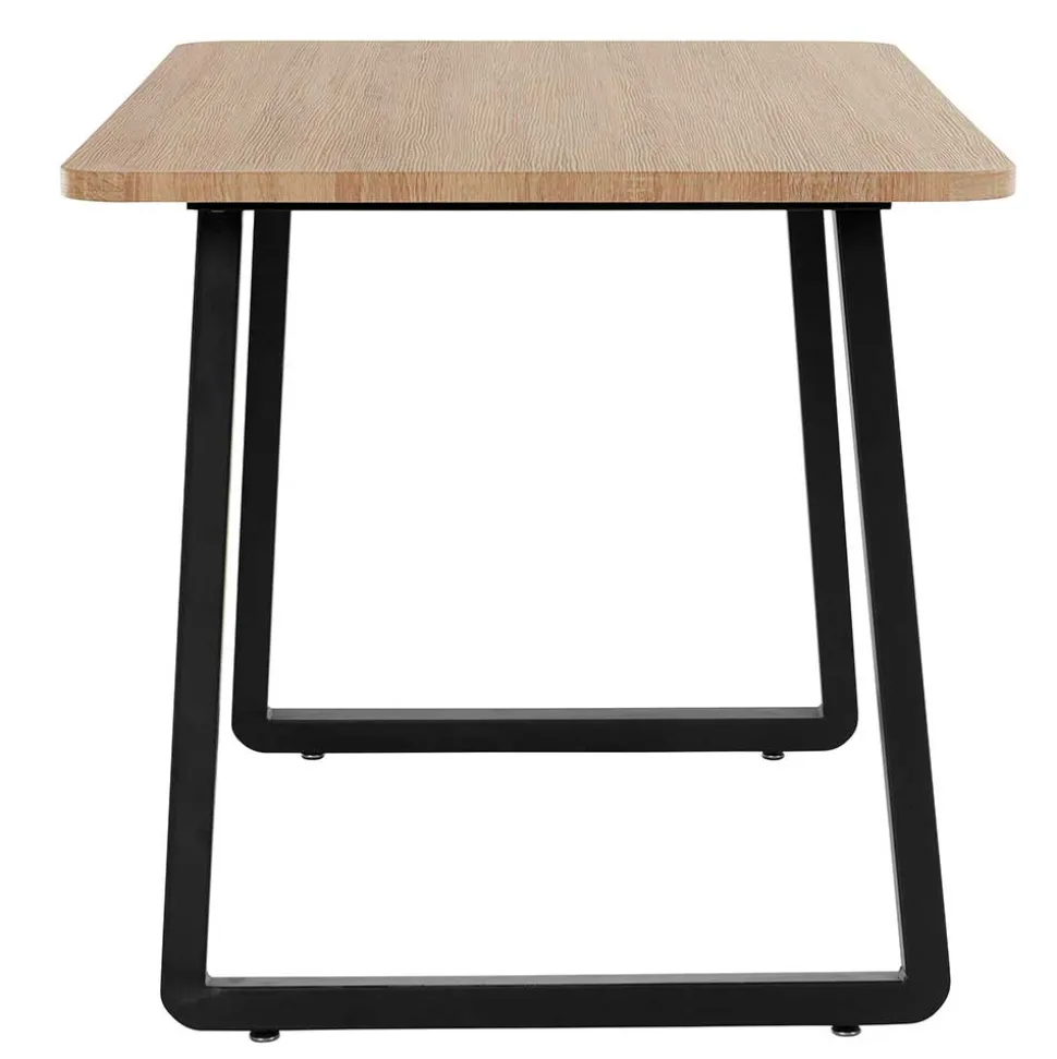 Esszimmer Tisch in Wildeiche Optik & Schwarz - Neviska