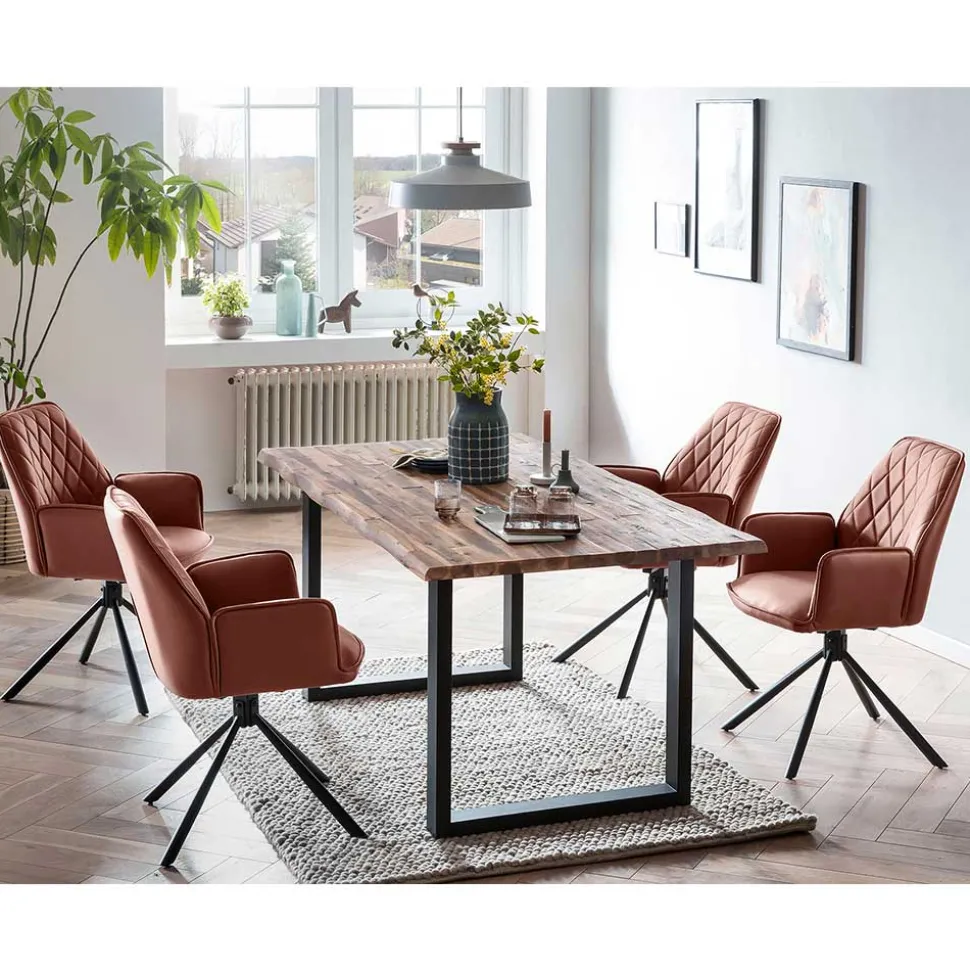 Esszimmer Tischgruppe mit Drehstühlen - Conny (fünfteilig)