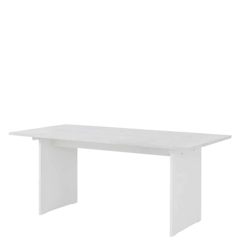 Esszimmer Wangentisch in Weiß lasiert - Vagniu