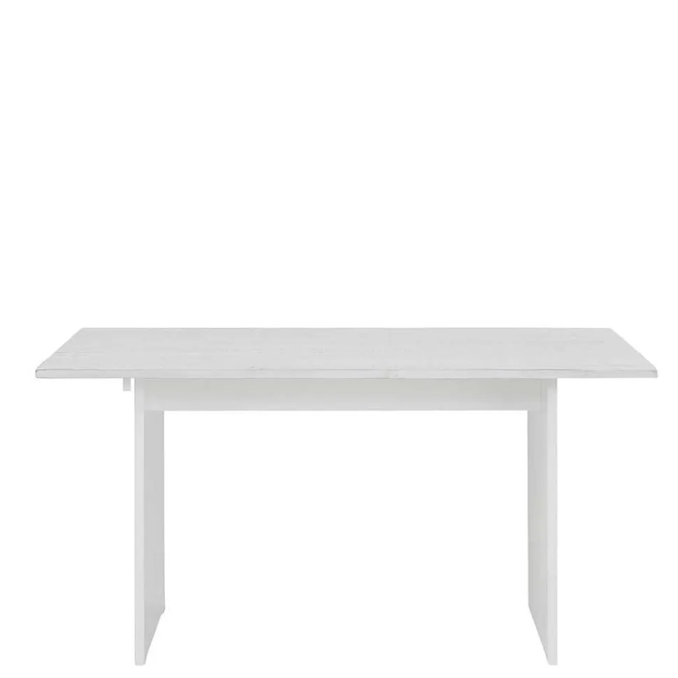 Esszimmer Wangentisch in Weiß lasiert - Vagniu