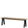 Esszimmerbank aus Eiche und Metall - Besi