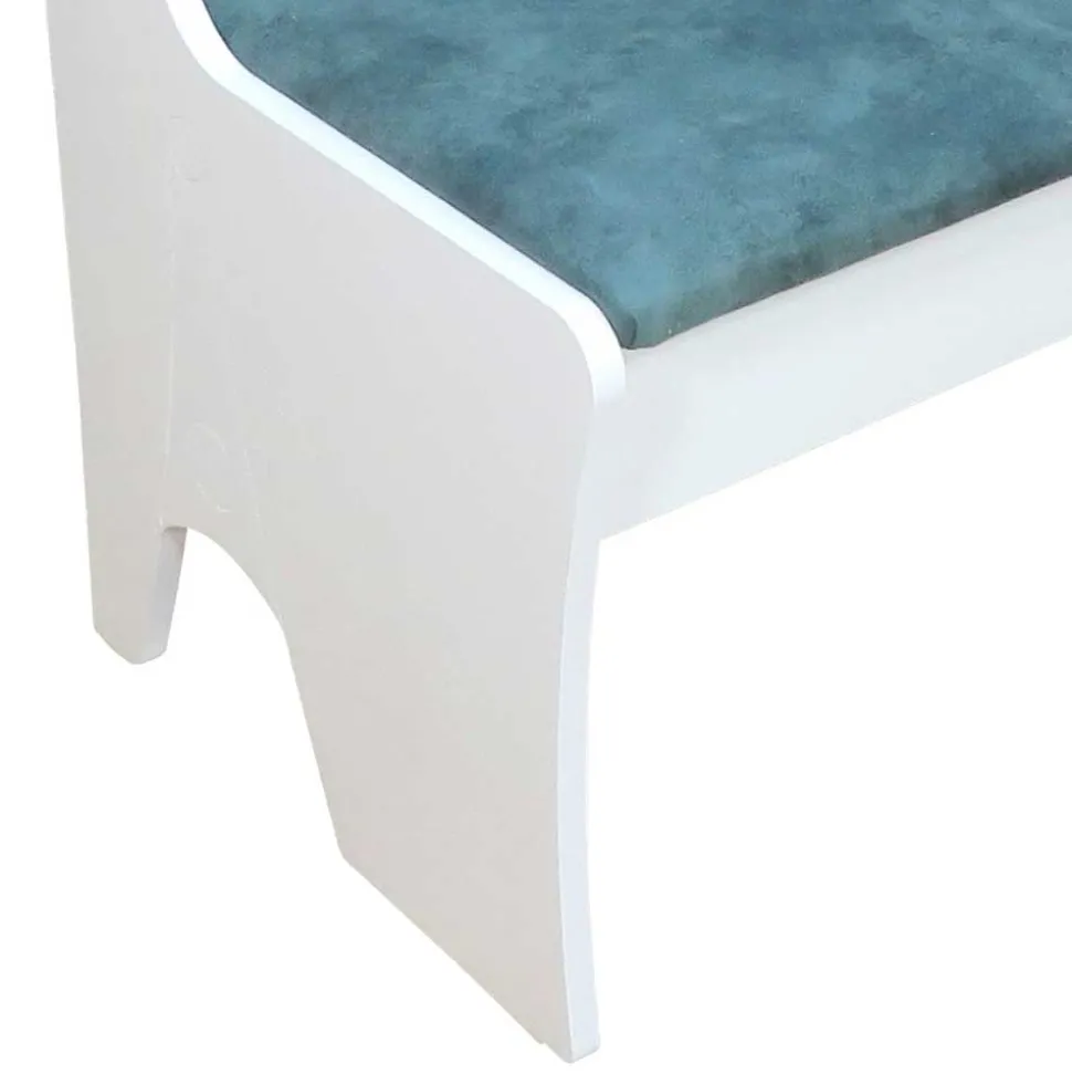 Esszimmerbank in Vintage Blau & Weiß Oratio mit Stauraum