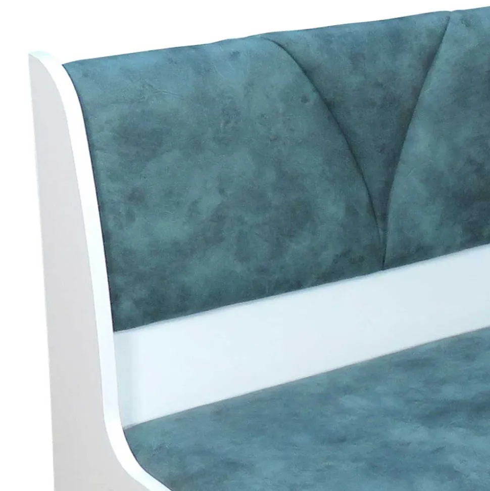 Esszimmerbank in Vintage Blau & Weiß Oratio mit Stauraum