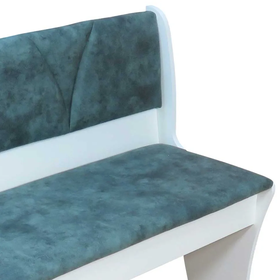 Esszimmerbank in Vintage Blau & Weiß Oratio mit Stauraum