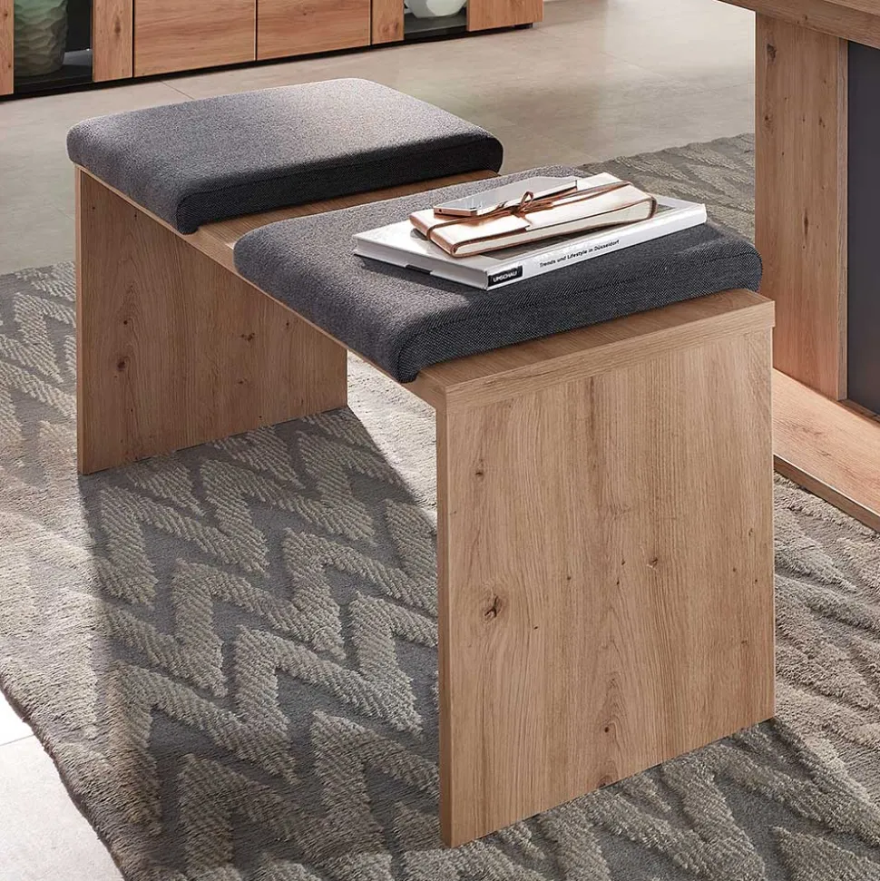 Esszimmerbank in Wildeiche & Dunkelgrau - Kuetra