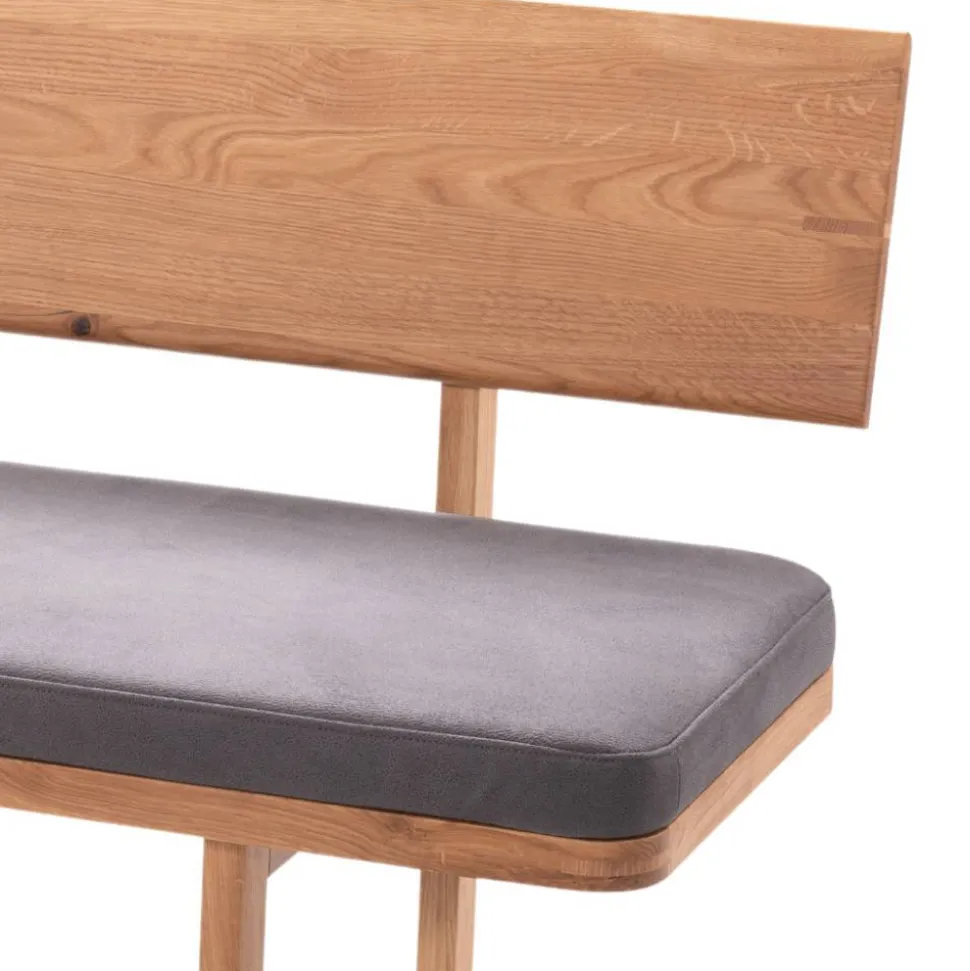 Esszimmerbank mit Lehne aus Wildeiche - Saar