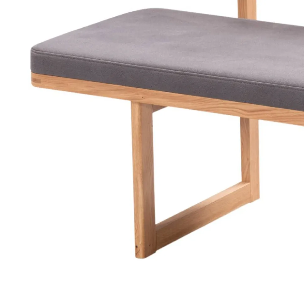 Esszimmerbank mit Lehne aus Wildeiche - Saar