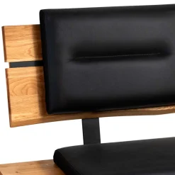 Esszimmerbank mit Rückenlehne in Wildeiche - Piton