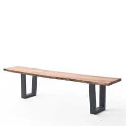 Esszimmerbank mit Trapez-Bügelbeinen Anthrazit - Ramino