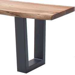 Esszimmerbank mit Trapez-Bügelbeinen Anthrazit - Ramino