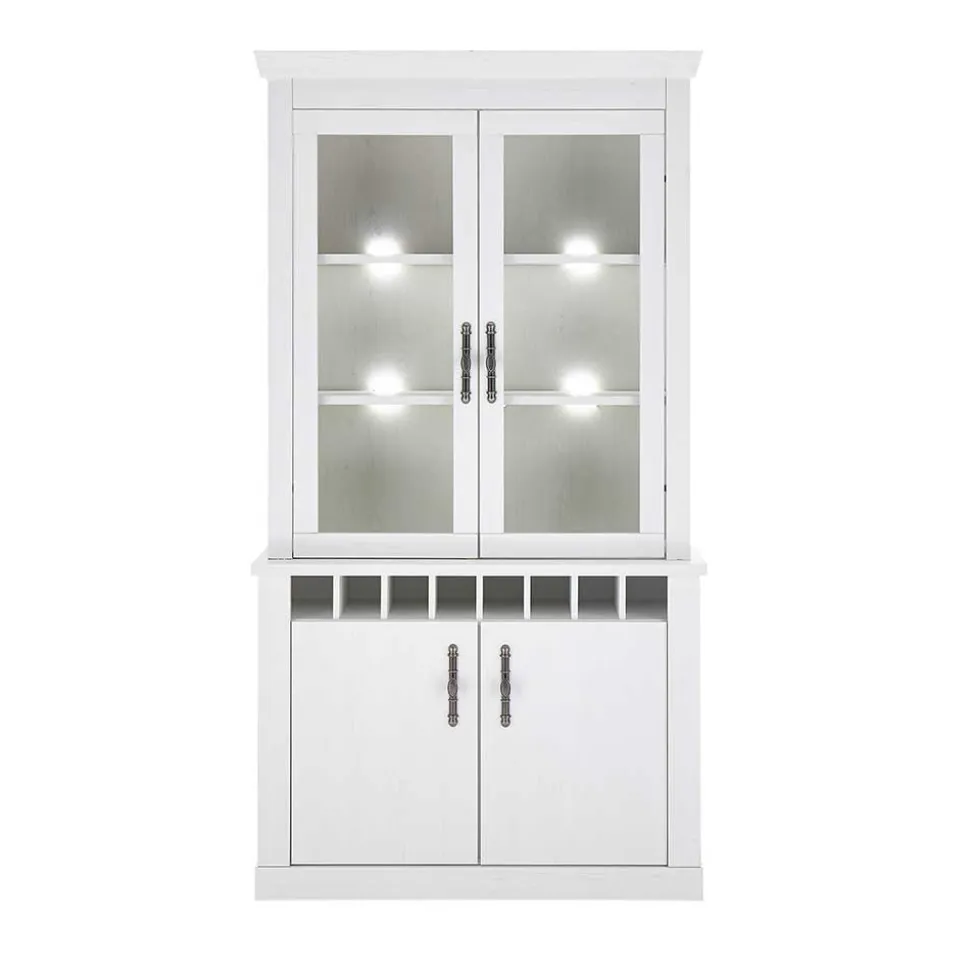 Esszimmereinrichtung in weißer Holzoptik Pinie - Liancos (dreiteilig)