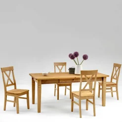 Esszimmergruppe Giurgia aus Kiefer Massivholz (fünfteilig)