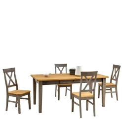 Esszimmergruppe Jytte in Grau Kiefer massiv (fünfteilig)