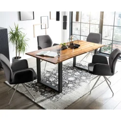 Esszimmergruppe mit vier Stühlen - Tresrin (fünfteilig)