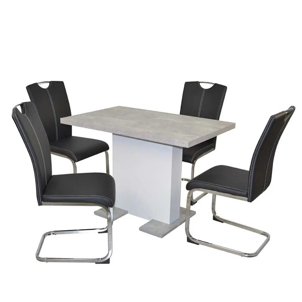 Esszimmerkombination mit Säulentisch - Bahirah (fünfteilig)