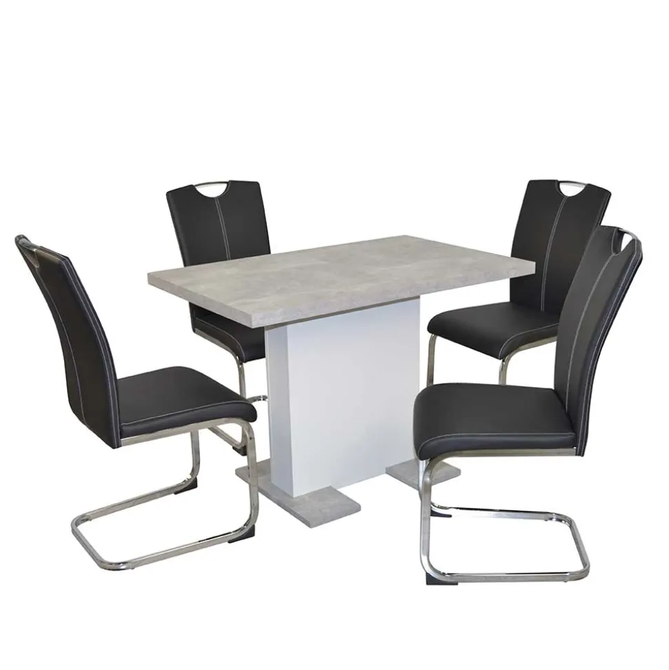 Esszimmerkombination mit Säulentisch - Bahirah (fünfteilig)