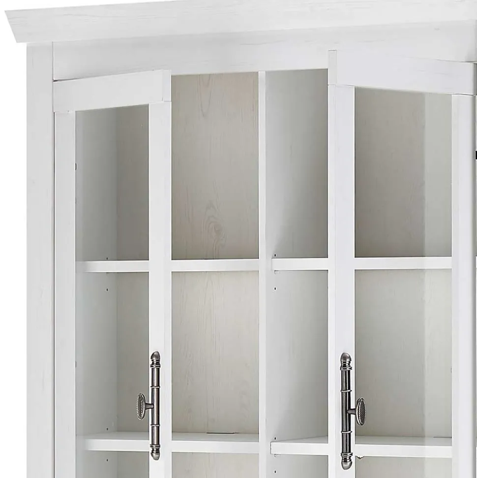 Esszimmermöbel Kombi in weißer Holzoptik Pinie - Liancos (vierteilig)