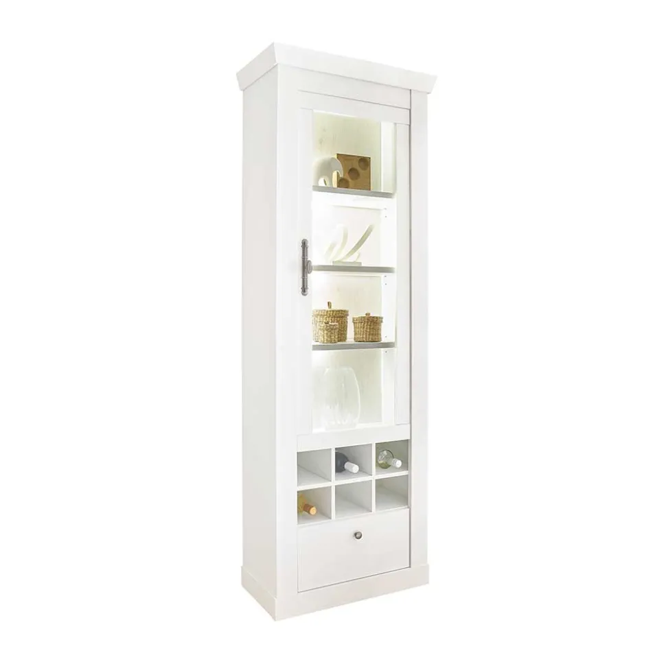 Esszimmerschrank Set in weißer Holzoptik Pinie - Liancos (dreiteilig)