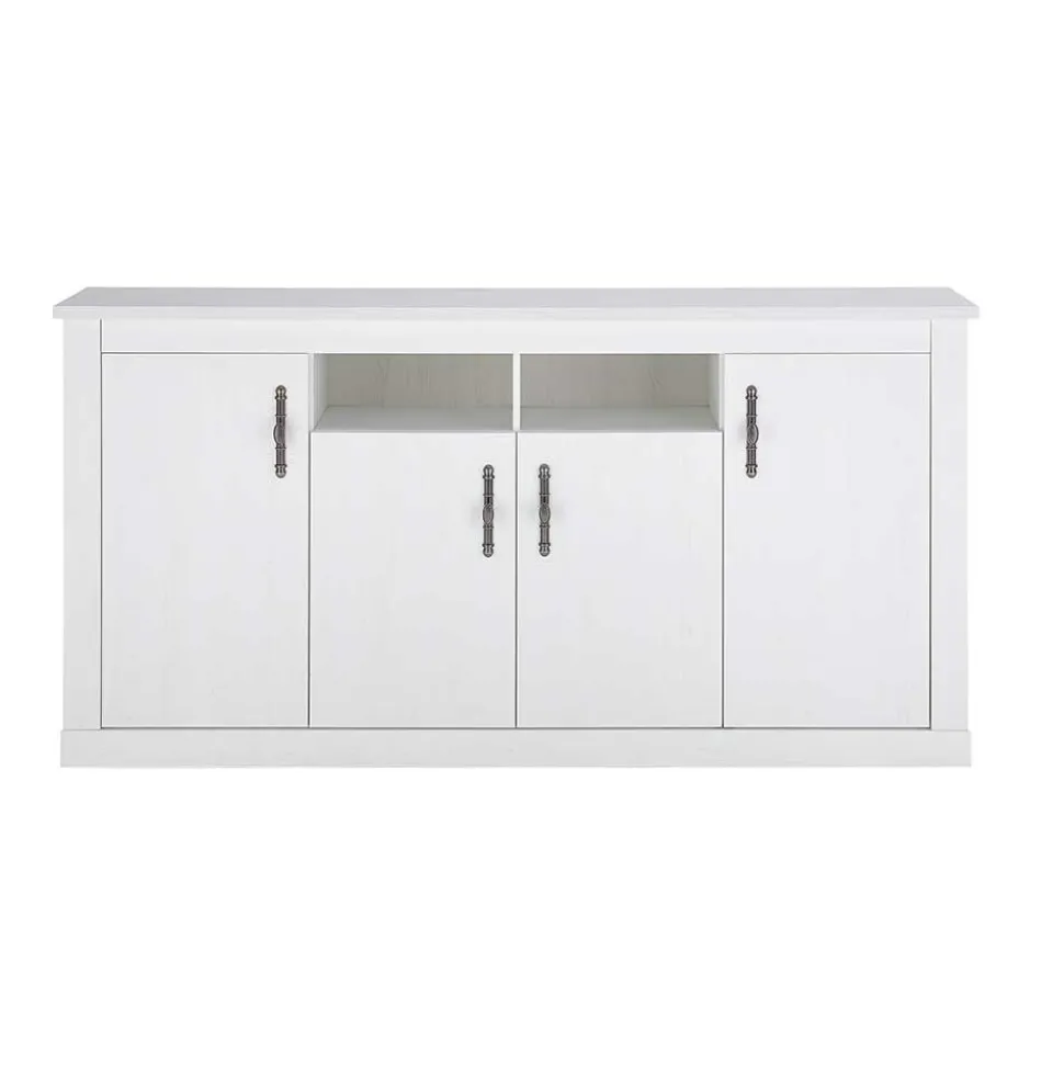 Esszimmerschrank Set in weißer Holzoptik Pinie - Liancos (dreiteilig)