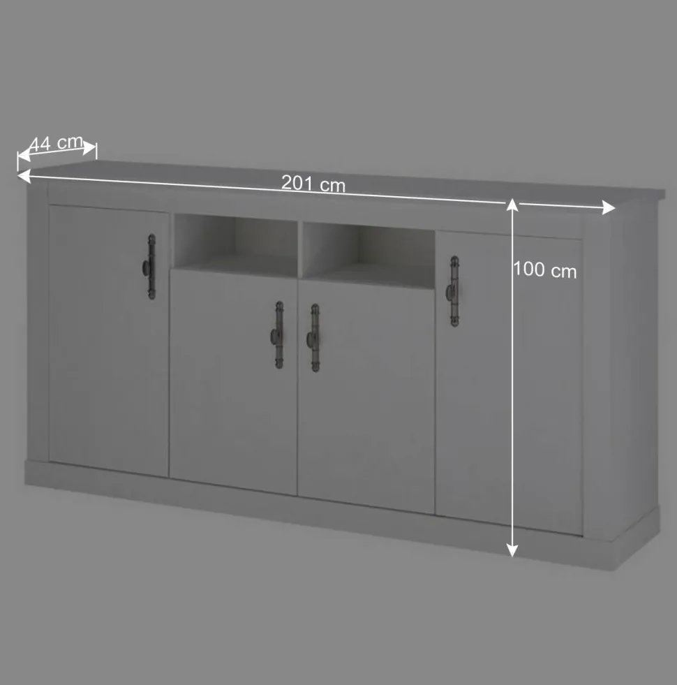 Esszimmerschränke in weißer Holzoptik Pinie - Liancos (zweiteilig)