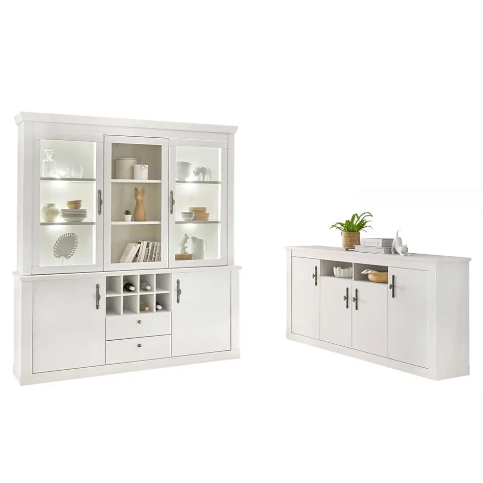 Esszimmerschränke in weißer Holzoptik Pinie - Liancos (zweiteilig)