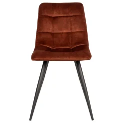 Esszimmerstuhl aus Velours Rost Braun - Mangos (2er Set)