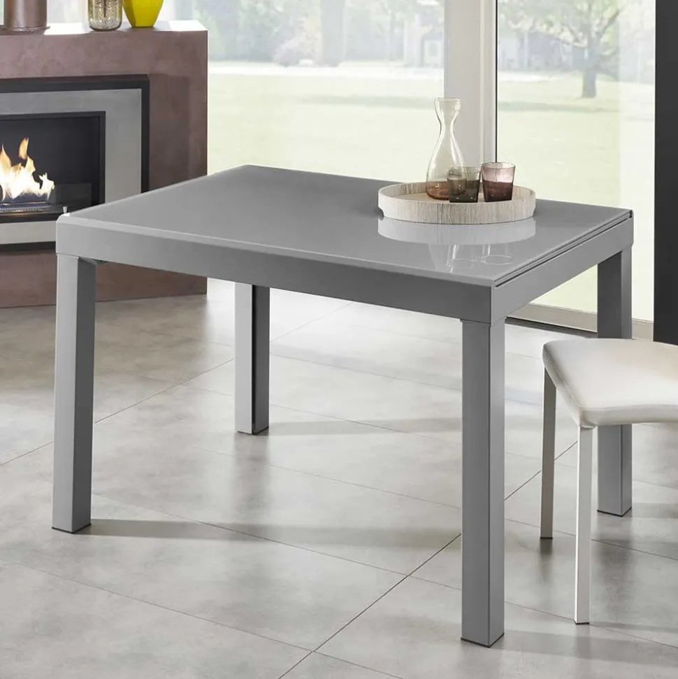 Esszimmertisch in Grau Florian ausziehbar von 120cm auf 350cm