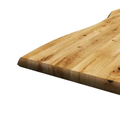 Esszimmertisch mit Massivholzplatte Naturkante - Belafoma