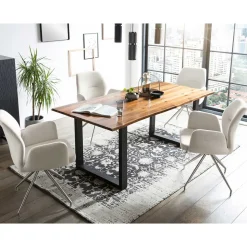 Esszimmertisch und Stühle im Set - Vin (fünfteilig)