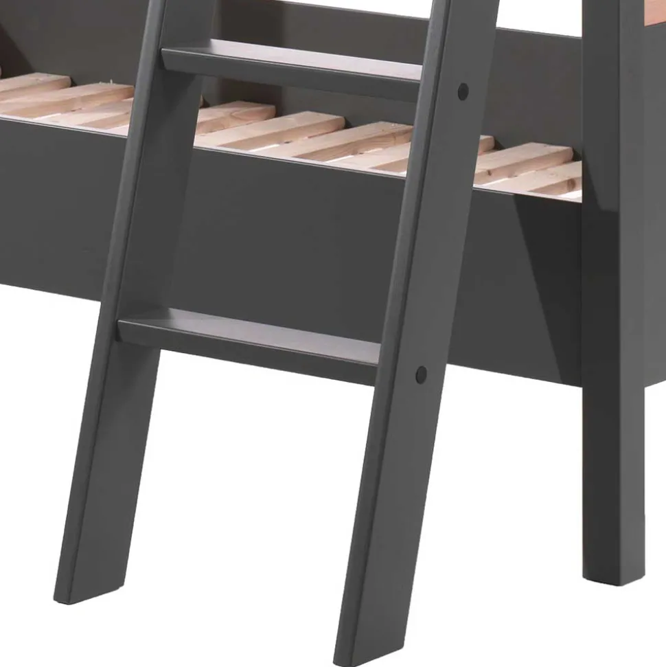 Etagenbett in Anthrazit mit Buche Natur - Feglio