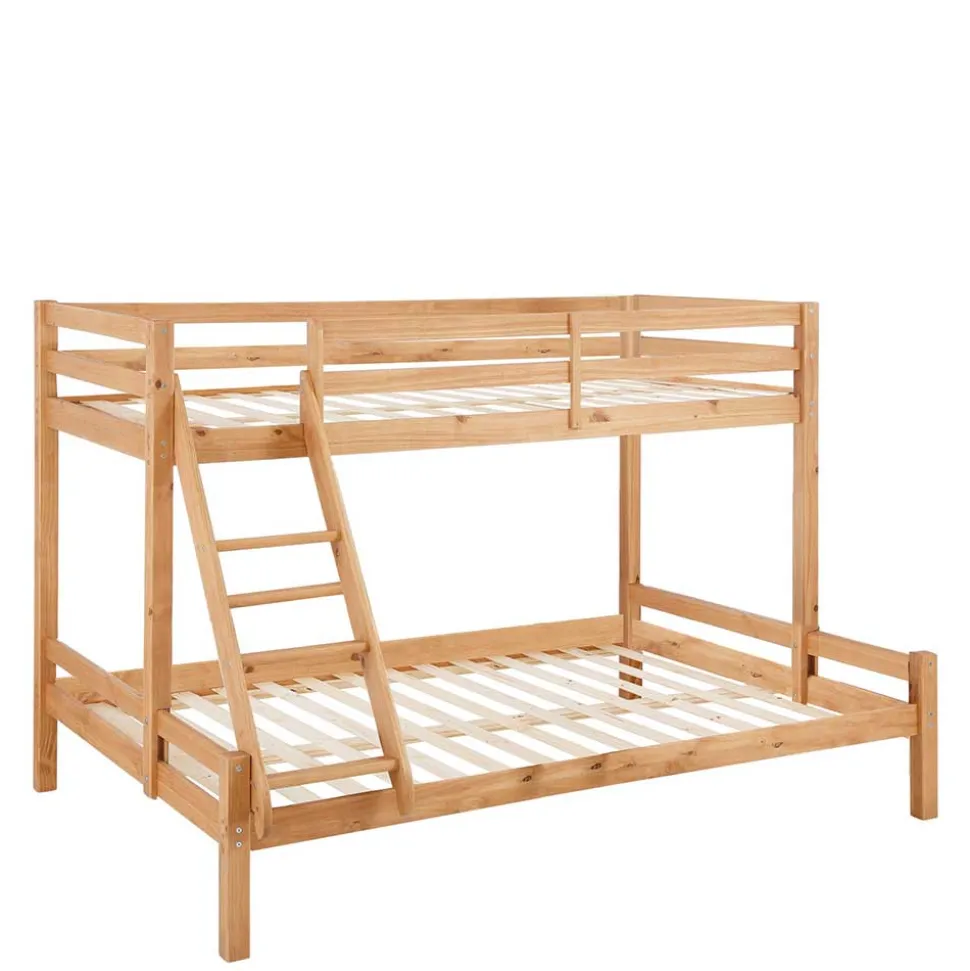Etagenbett mit breitem Bett unten aus Kiefer - Inverness