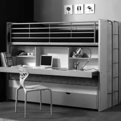 Etagenbett Musty in Blau-Weiß