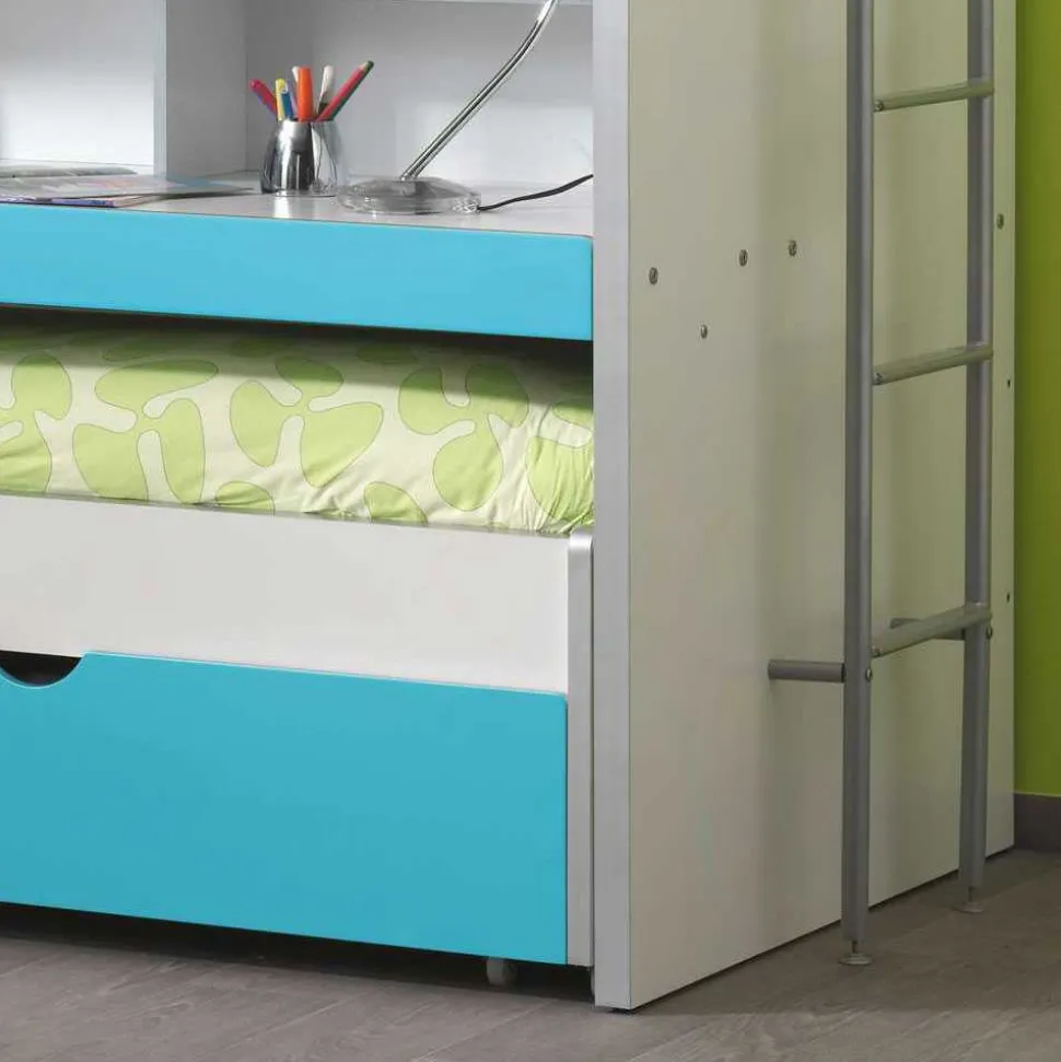 Etagenbett Nowy in Weiß-Blau