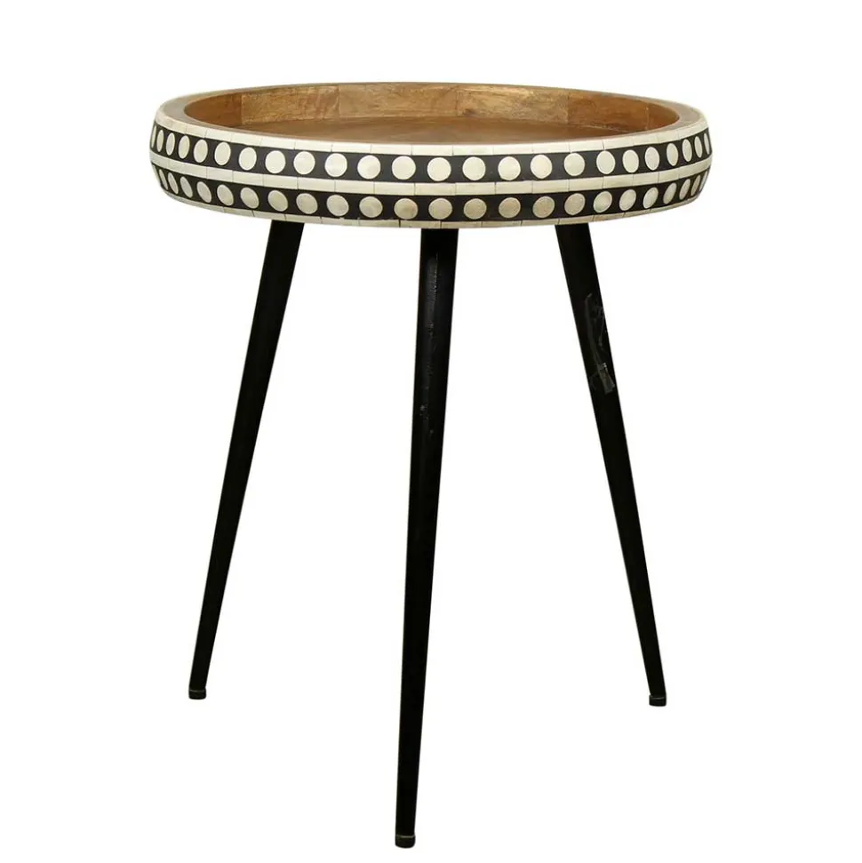 Ethno Style Beistelltisch aus Massivholz Mango - Piton