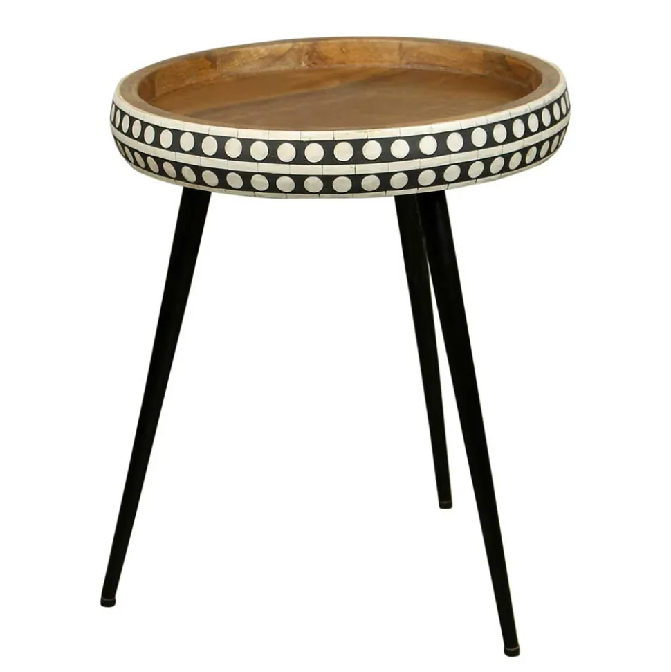 Ethno Style Beistelltisch aus Massivholz Mango - Piton