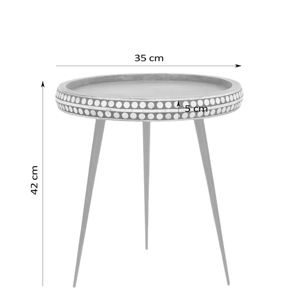 Ethno Style Beistelltisch aus Massivholz Mango - Piton