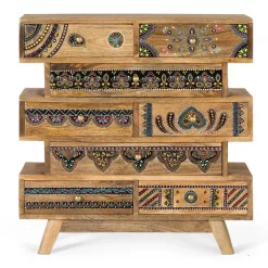 Ethno Style Design-Kommode handbemalt - Azua