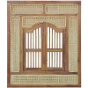Ethno Style Spiegel aus Teak Holz & Rattan - Vilrada