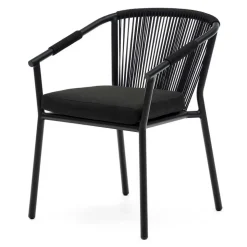 Extravagante Gartenstühle in Schwarz - Onna (4er Set)