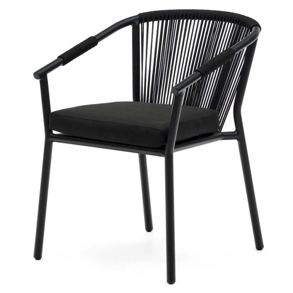 Extravagante Gartenstühle in Schwarz - Onna (4er Set)