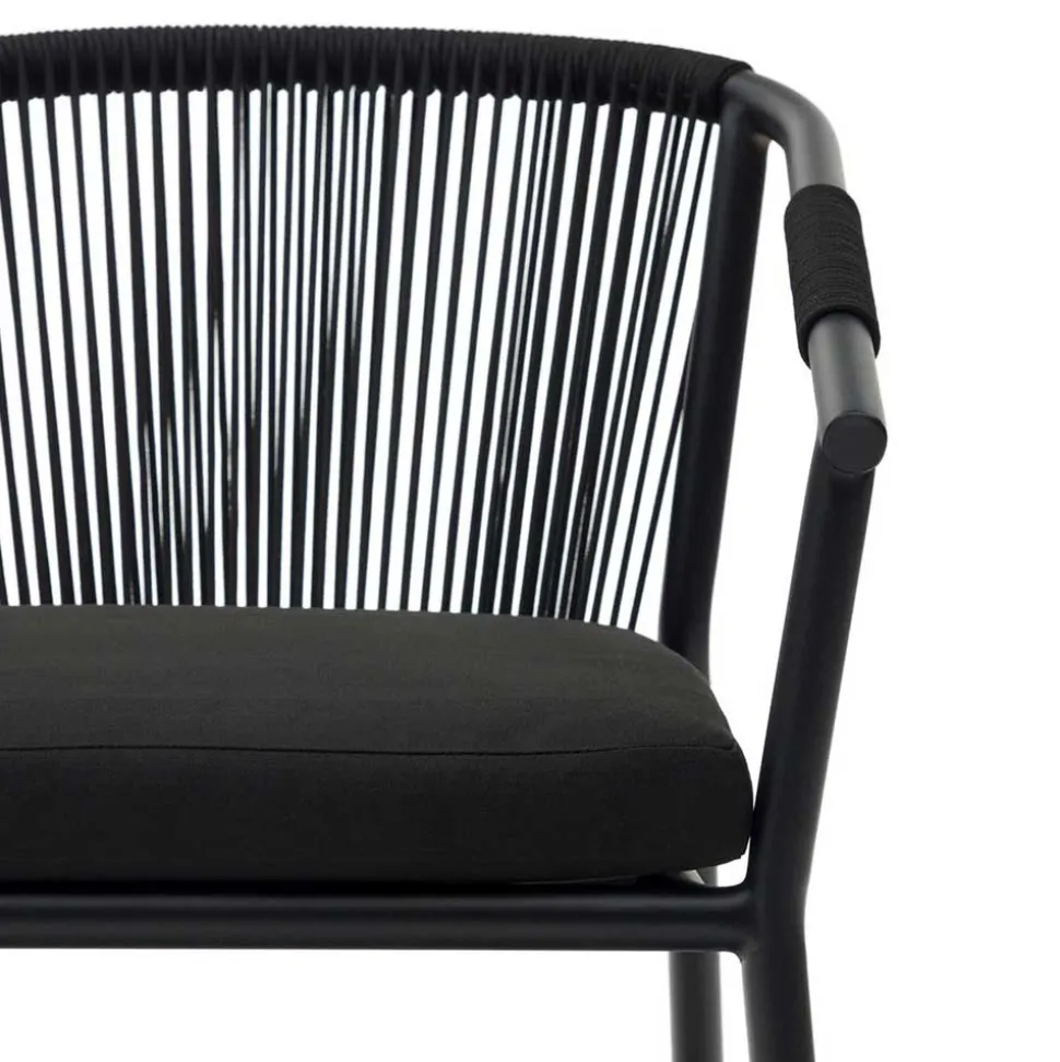 Extravagante Gartenstühle in Schwarz - Onna (4er Set)